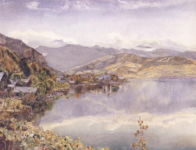 John William Inchbold The Lake of Lucerne,Mont Pilatus in the Distance oil painting image